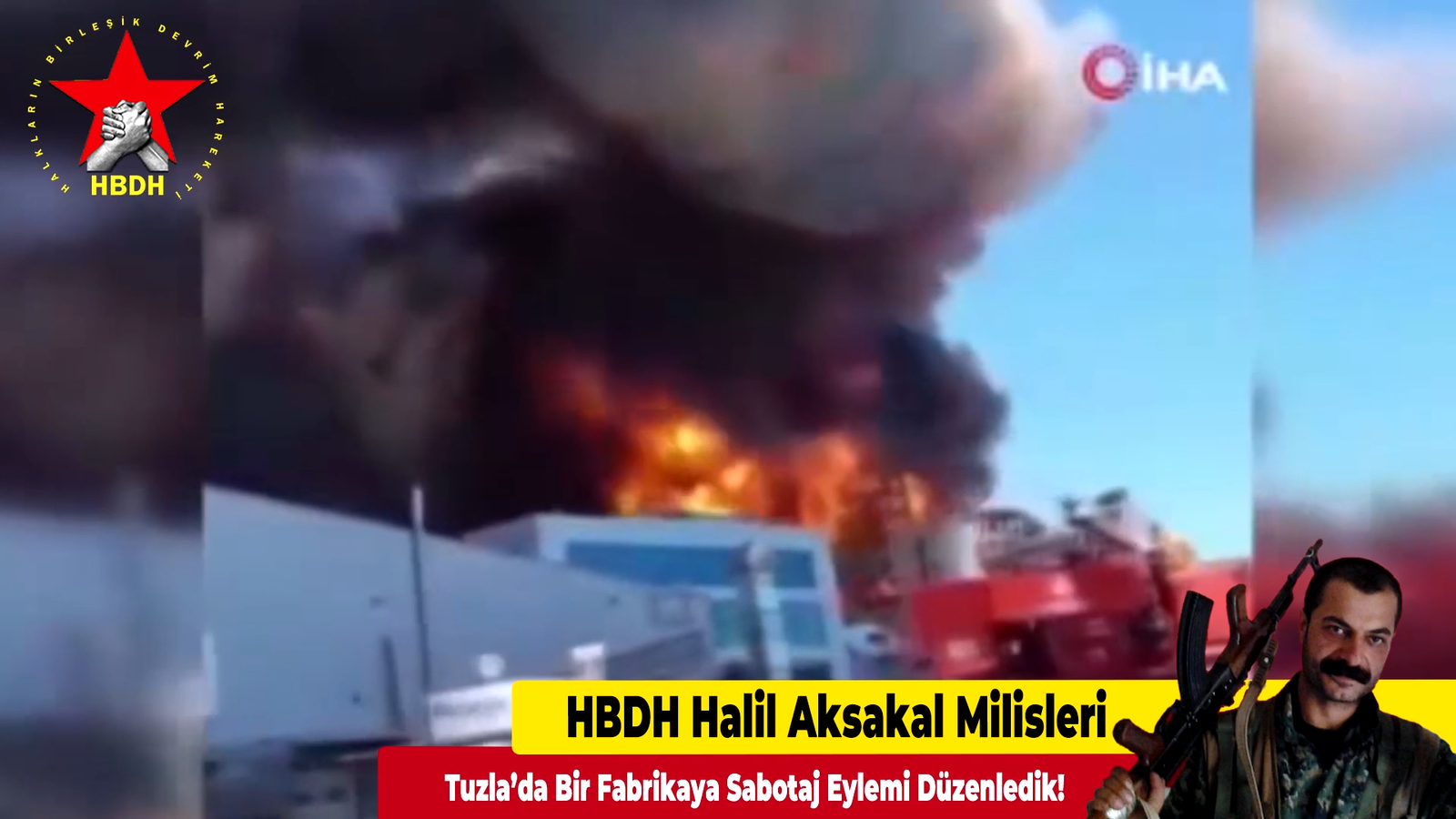 HBDH Halil Aksakal Milisleri; “Tuzla’da Bir Fabrikaya Sabotaj Eylemi Düzenledik!”