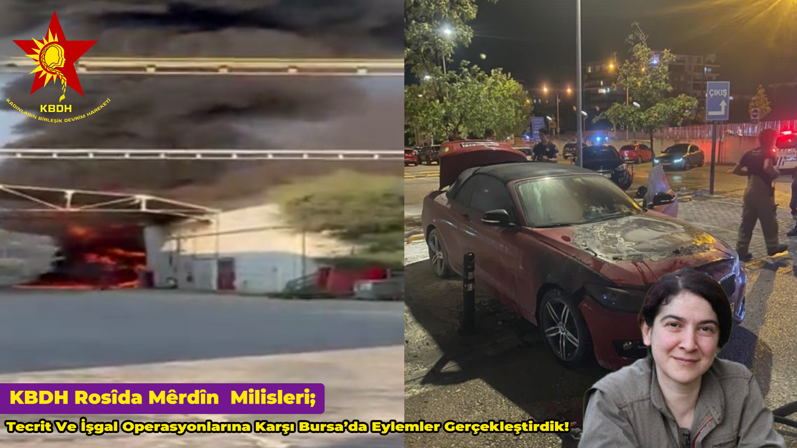 KBDH Rosîda Mêrdîn Milisleri; “Tecrit Ve İşgal Operasyonlarına Karşı Bursa’da Eylemler Gerçekleştirdik!”