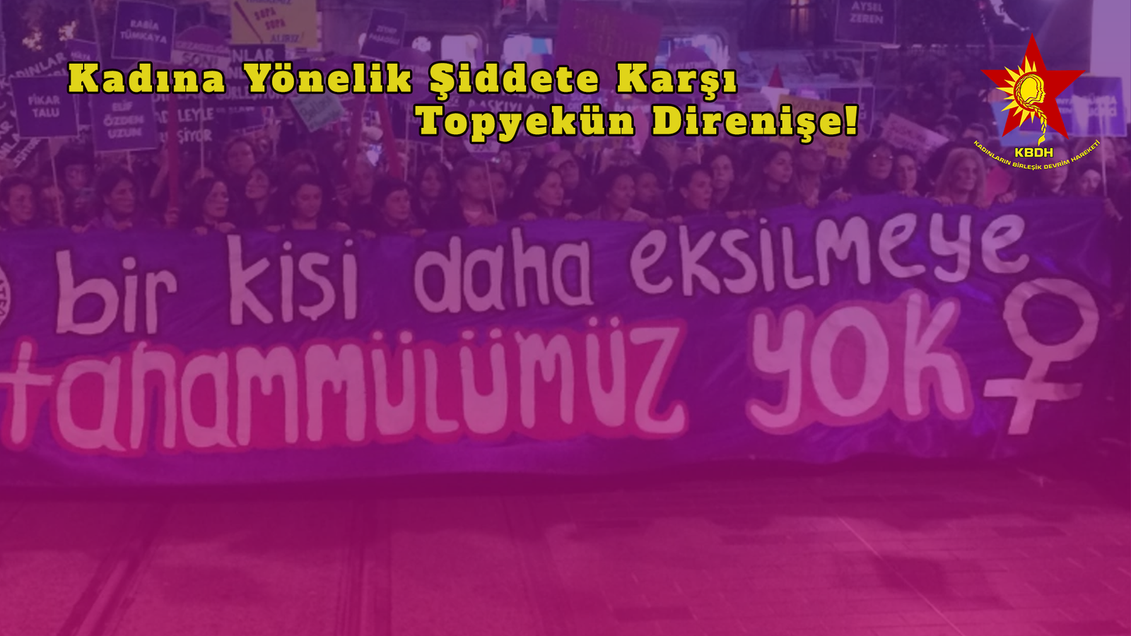 Kadına Yönelik Şiddete Karşı Topyekûn Direnişe!